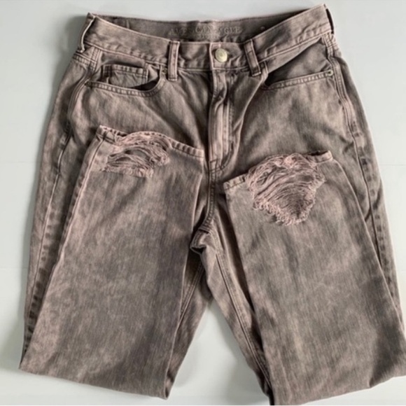 American Eagle Mom Jean pink Tint Grey Wash - Picture 4 of 16